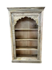 Kirei Home Natural Large Indian Mango Wood Bookcase - Image 5 of 5