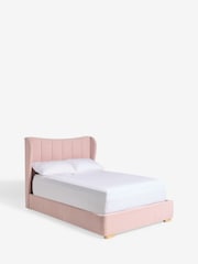 Opulent Chenille Light Rose Pink Grace Upholstered Bed Frame - Image 6 of 7