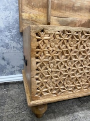 Kirei Home Natural Hand Carved Mango Wood Storage Box - Image 4 of 5