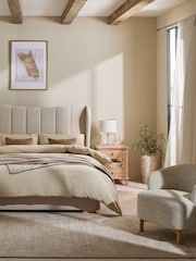 Tweedy Plain Light Natural Grace Upholstered Bed Frame - Image 1 of 8