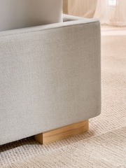 Tweedy Plain Light Natural Grace Upholstered Bed Frame - Image 4 of 8
