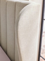 Tweedy Plain Light Natural Grace Upholstered Bed Frame - Image 6 of 8