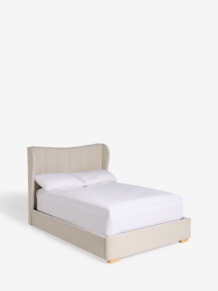 Tweedy Plain Light Natural Grace Upholstered Bed Bed Frame - Image 7 of 7