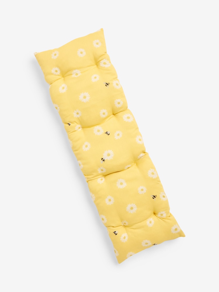 Yellow Daisy and Bee Bench Cushion - Image 2 of 4