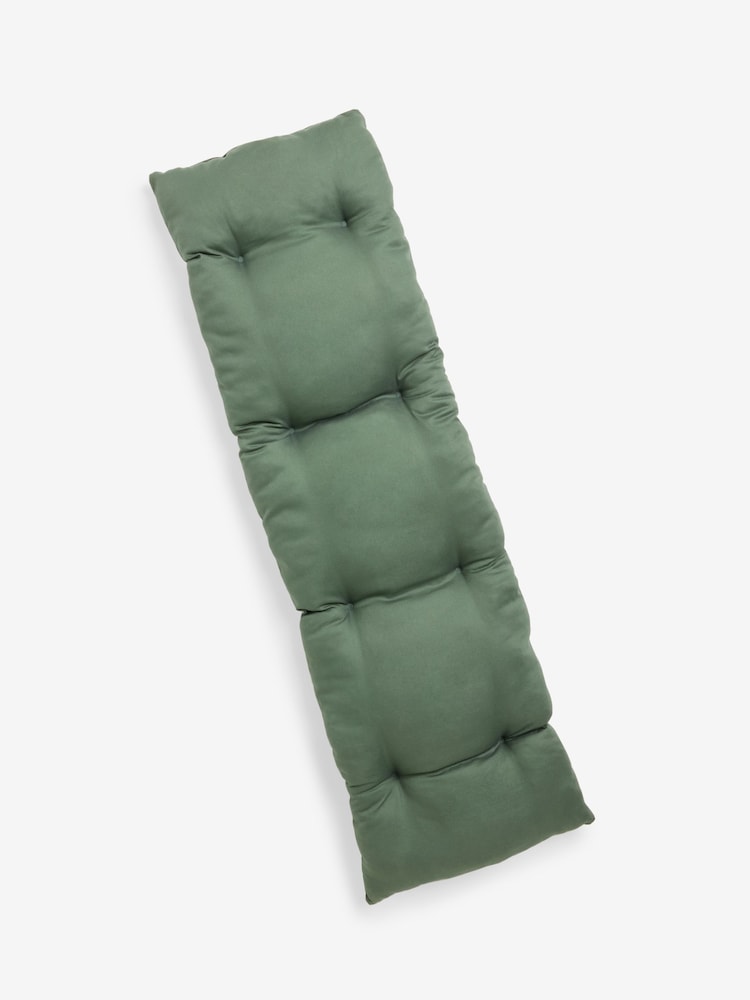 Green Thyme Cotton Bench Cushion - Image 2 of 4
