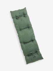 Green Thyme Cotton Bench Cushion - Image 3 of 4