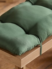Green Thyme Cotton Bench Cushion - Image 4 of 4