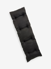 Black Cotton Bench Cushion - Image 2 of 4