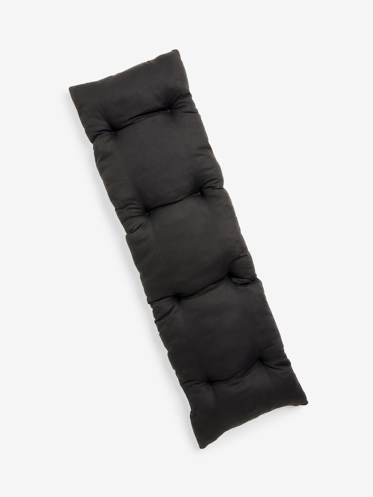 Black Cotton Bench Cushion - Image 2 of 4