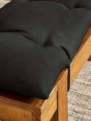Black Cotton Bench Cushion - Image 4 of 4