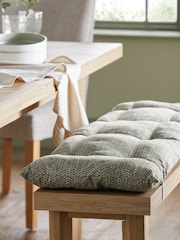 Grey Chevron Bench Cushion - Image 1 of 4