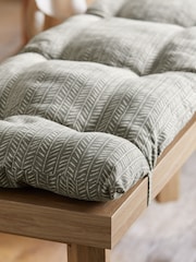 Grey Chevron Bench Cushion - Image 4 of 4