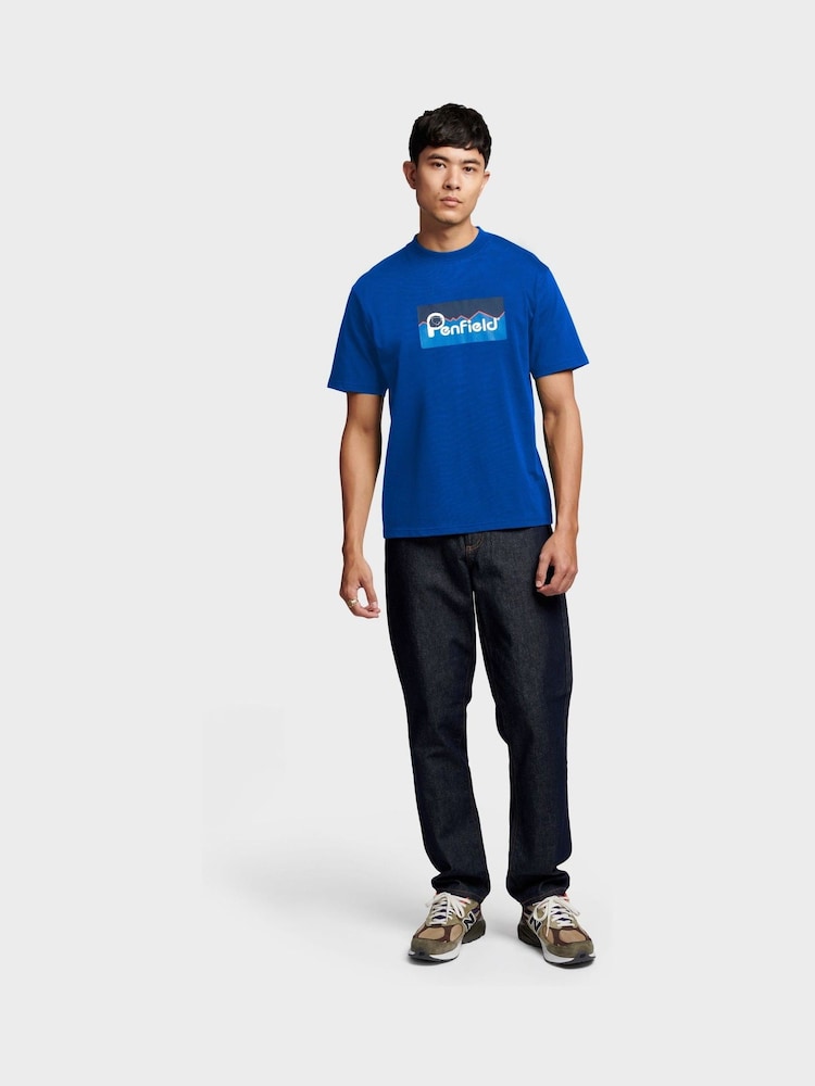 Penfield Blue Mens Relaxed Fit Large Original Logo 100% Cotton T-Shirt - Image 2 of 5