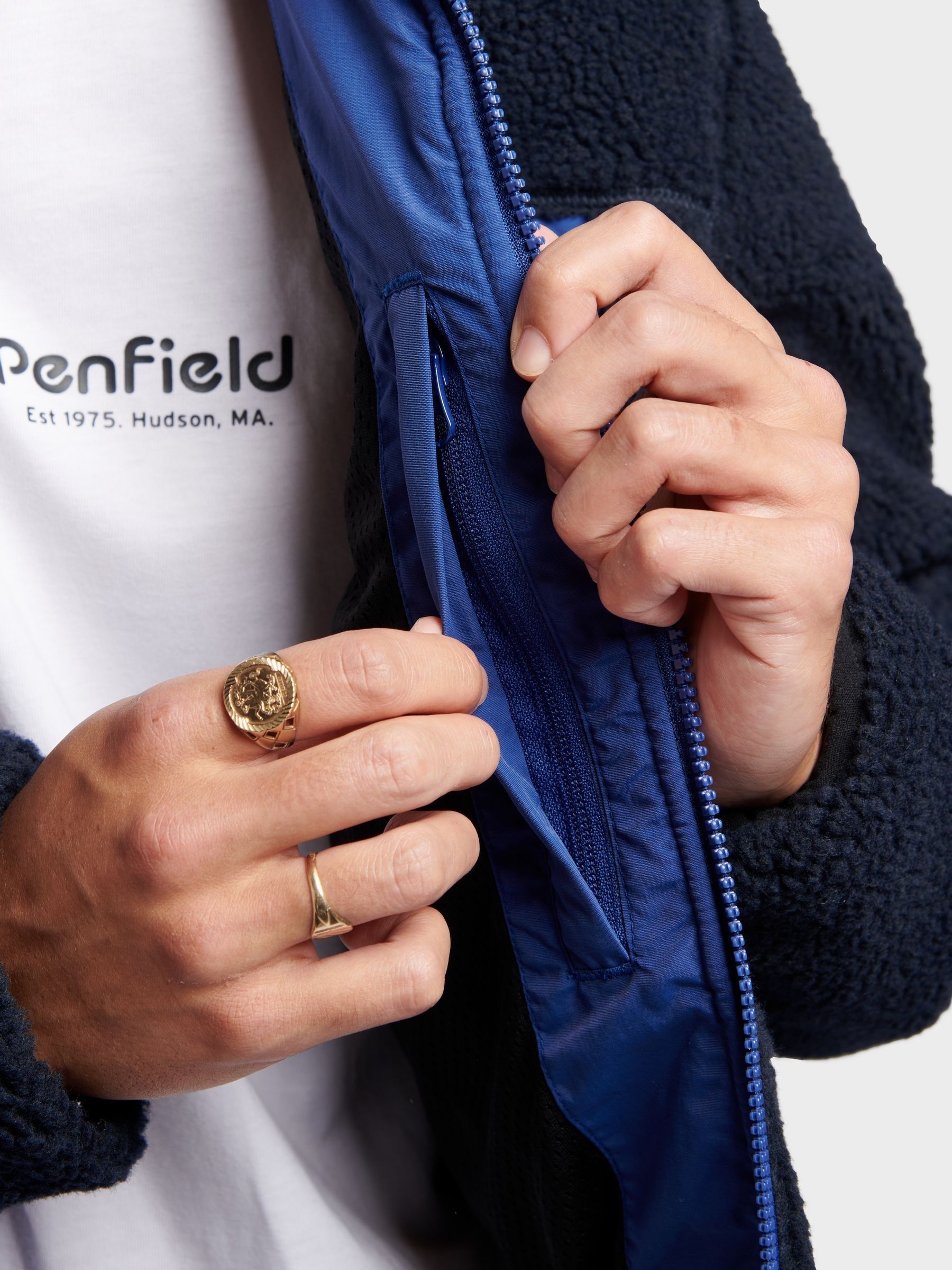 Buy Penfield Blue Mens Mattawa Fleece Jacket from Next USA