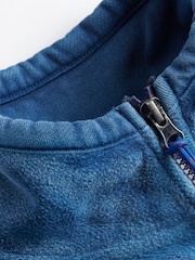 Penfield Blue Mens Washed Panelled Funnel Neck Sweatshirt - Image 3 of 4