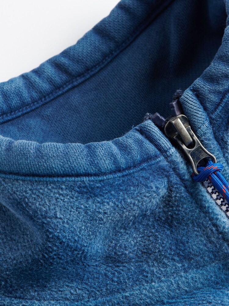 Penfield Blue Mens Washed Panelled Funnel Neck Sweatshirt - Image 3 of 4