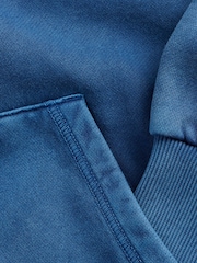 Penfield Blue Mens Washed Panelled Funnel Neck Sweatshirt - Image 4 of 4