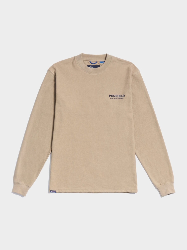Penfield Brown Mens Bear Long Sleeve T-Shirt - Image 1 of 2