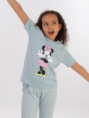 Brands In Blue Baby Disney Minnie Mouse Pose Stars100% Cotton Pyjamas - Image 1 of 3