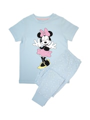Brands In Blue Baby Disney Minnie Mouse Pose Stars100% Cotton Pyjamas - Image 2 of 3