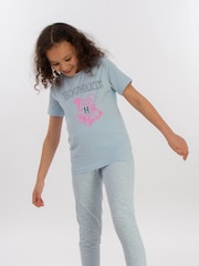 Brands In Blue Baby Girls 100% Cotton Harry Potter Crest Blue Stars Pyjamas - Image 3 of 3