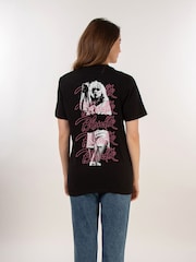 Brands In Black Blondie Singing Repeat Logos Women Boyfriend Fit Music T-Shirt - Image 1 of 4