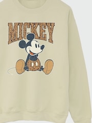 Brands In Natural Women Leopard Print Disney Mickey Mouse Sweatshirt - Image 3 of 3