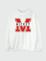 Brands In White Women Disney Mickey Mouse Letter M Sweatshirt - Image 2 of 3