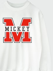 Brands In White Women Disney Mickey Mouse Letter M Sweatshirt - Image 3 of 3