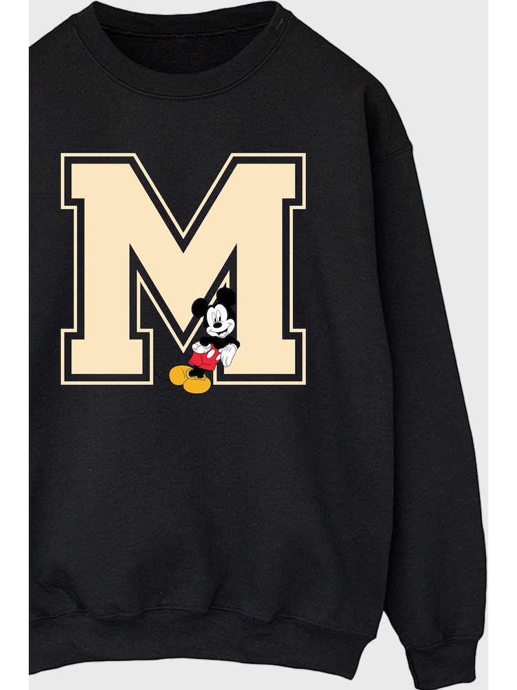 Brands In Black Disney Mickey Mouse M Leaning Womens Sweatshirt - Image 3 of 3 Brands In Black Disney Mickey Mouse M Leaning Womens Sweatshirt - Image 3 of 3