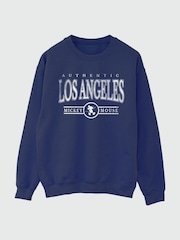 Brands In Blue Women Disney Mickey Mouse Los Angeles Varsity Sweatshirt - Image 2 of 3