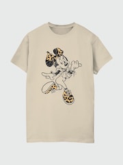 Brands In Natural Women Boyfriend Fit 100% Cotton Disney Minnie Mouse Jump T-Shirt - Image 2 of 3