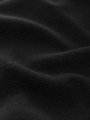 Black Quarter Zip Relaxed Fit Premium Short Sleeve Knit Polo Shirt - Image 7 of 8
