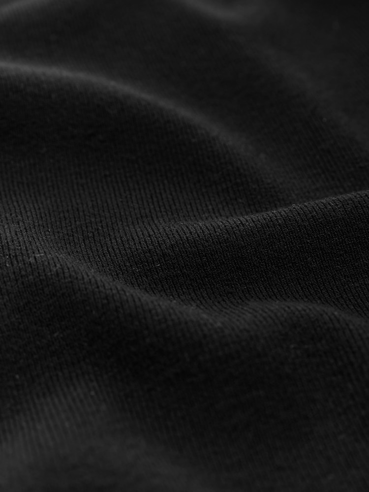 Black Quarter Zip Relaxed Fit Premium Short Sleeve Knit Polo Shirt - Image 7 of 8