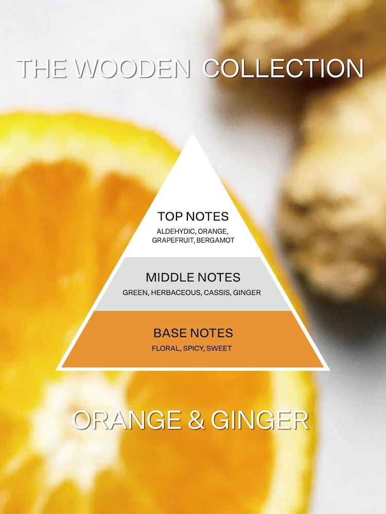 French Connection Natural Wooden Surround Orange Ginger Candle 200G - Image 6 of 6