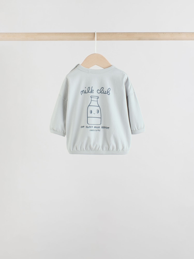 Blue Milk Club Baby Tops and Leggings 6 Piece Set - Image 11 of 17