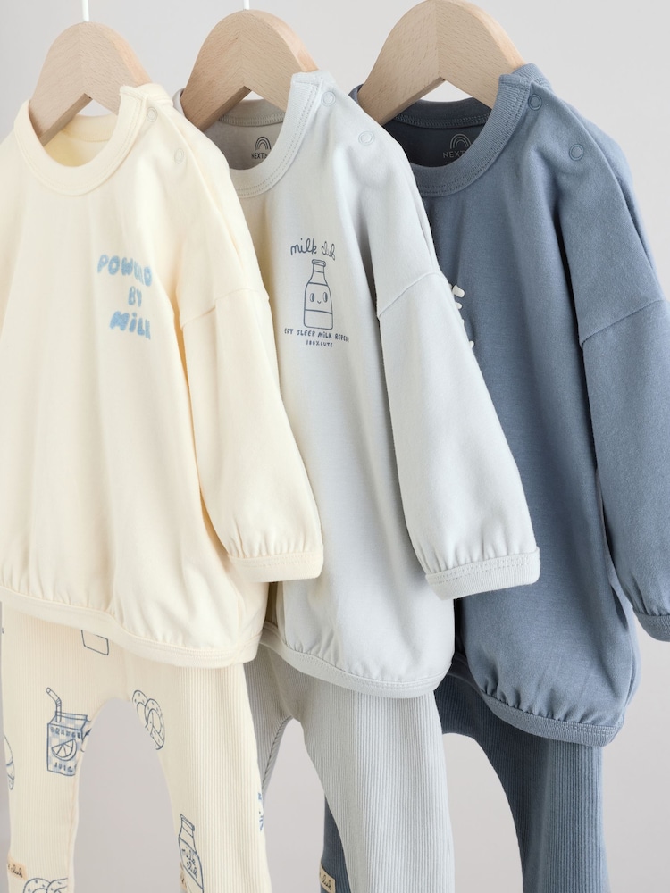 Blue Milk Club Baby Tops and Leggings 6 Piece Set - Image 12 of 17