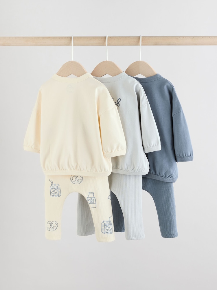 Blue Milk Club Baby Tops and Leggings 6 Piece Set - Image 8 of 17