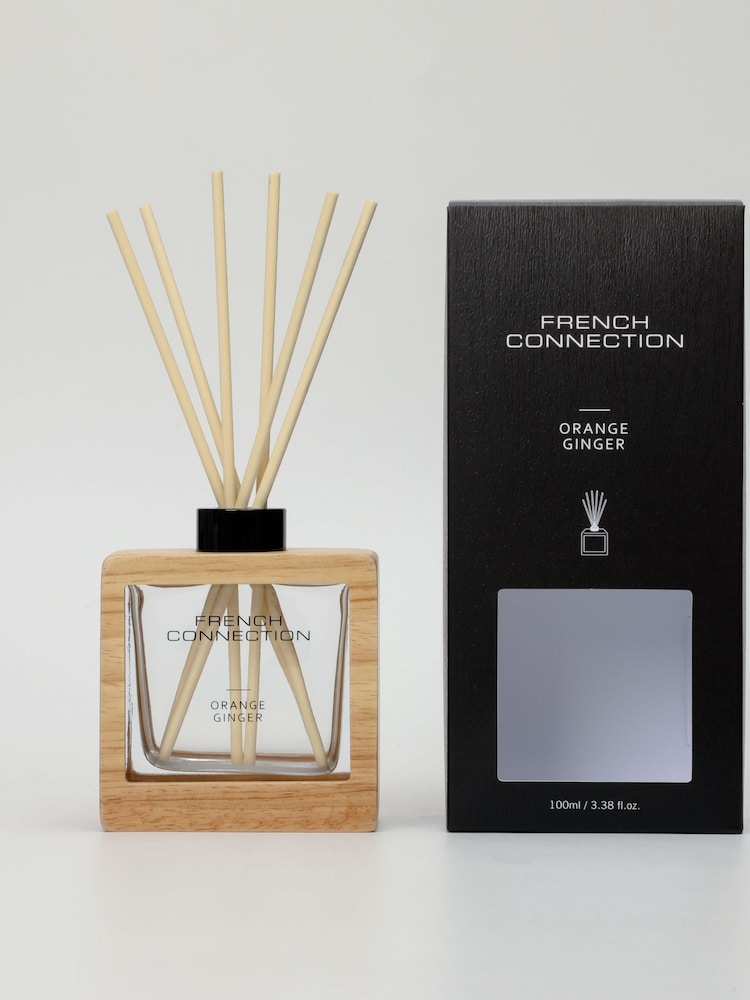 French Connection Natural Wooden Surround Orange Ginger Reed Diffuser 100ML - Image 2 of 5 French Connection Natural Wooden Surround Orange Ginger Reed Diffuser 100ML - Image 2 of 5