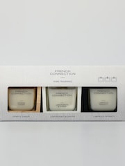 French Connection Natural Wooden Surround Detail Trio of Candles Gift Set 3 X 50G - Image 4 of 5