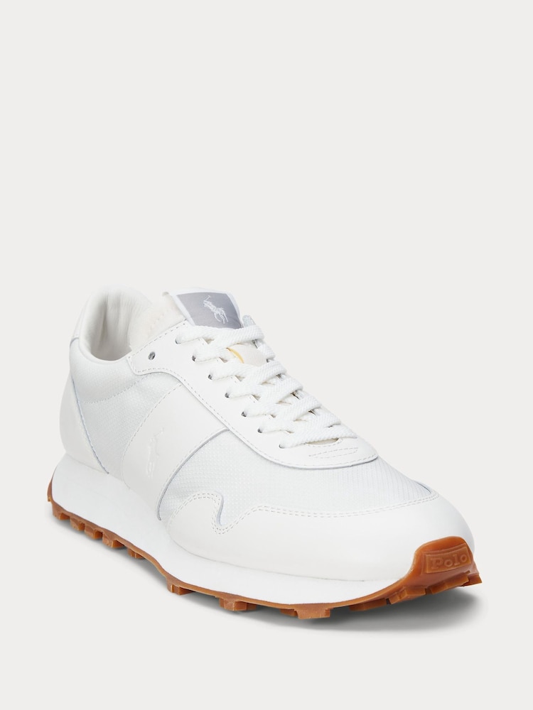 Polo Ralph Lauren White Womens Tonal Sporty Trainers - Image 2 of 5