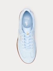 Polo Ralph Lauren Light Blue Womens Aera Suede Low Top Trainers - Image 3 of 5