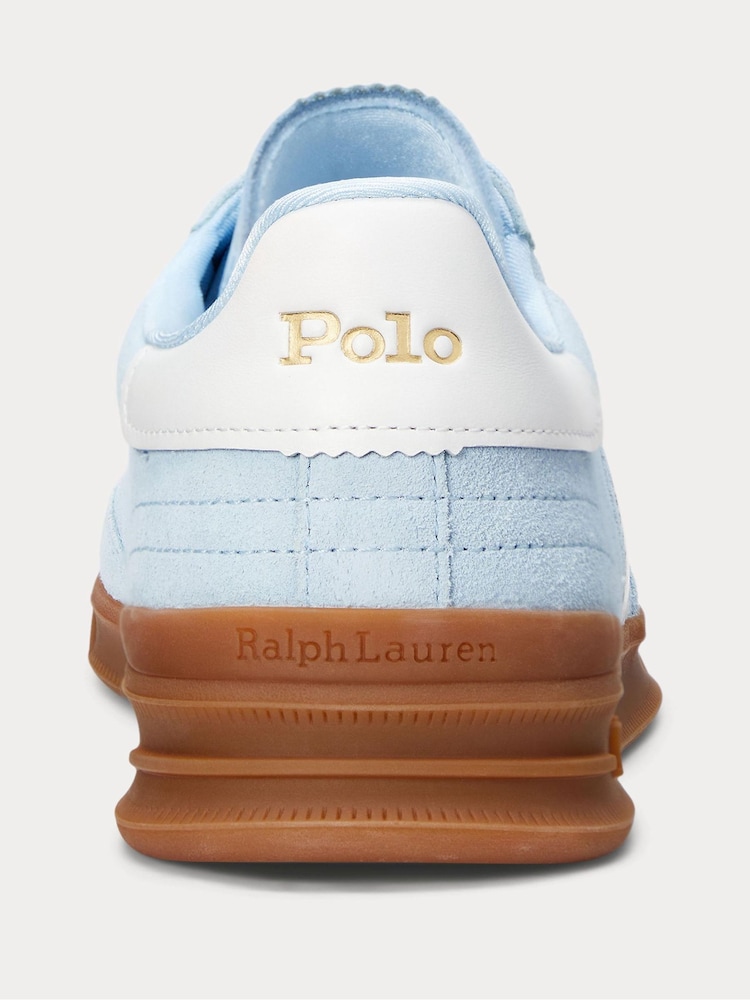 Polo Ralph Lauren Light Blue Womens Aera Suede Low Top Trainers - Image 4 of 5