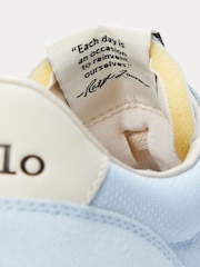 Polo Ralph Lauren Light Blue Womens Aera Suede Low Top Trainers - Image 5 of 5