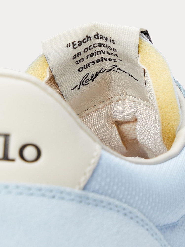 Polo Ralph Lauren Light Blue Womens Aera Suede Low Top Trainers - Image 5 of 5