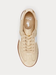 Polo Ralph Lauren Beige Aera Suede Low Top Trainers - Image 3 of 4