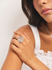 Silver Tone Swirl Ring - Image 1 of 4