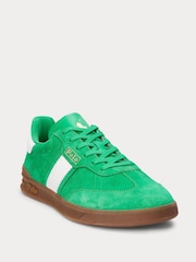 Polo Ralph Lauren Green Aera Suede Low Top Trainers - Image 2 of 4