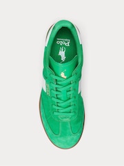 Polo Ralph Lauren Green Aera Suede Low Top Trainers - Image 3 of 4