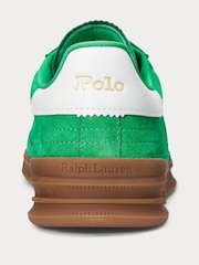 Polo Ralph Lauren Green Aera Suede Low Top Trainers - Image 4 of 4
